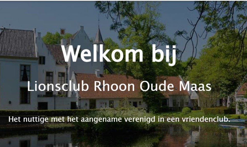 nieuwe website voor Lions Rhoon Oude Maas